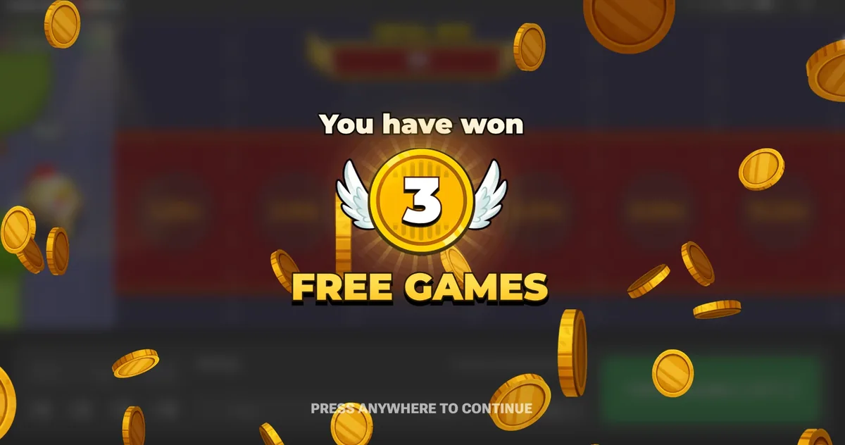 You have won 3 free games, the Chicken Road 2 bonus opening on Hardcore